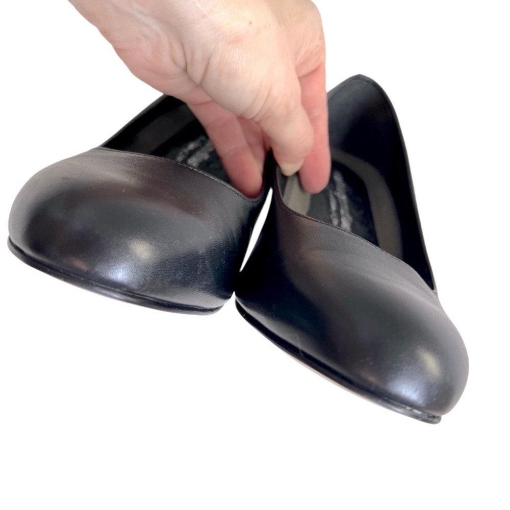 Walking Cradles Leather Elegant Black Kitten Heel shoes 9.5 - Picture 7 of 7